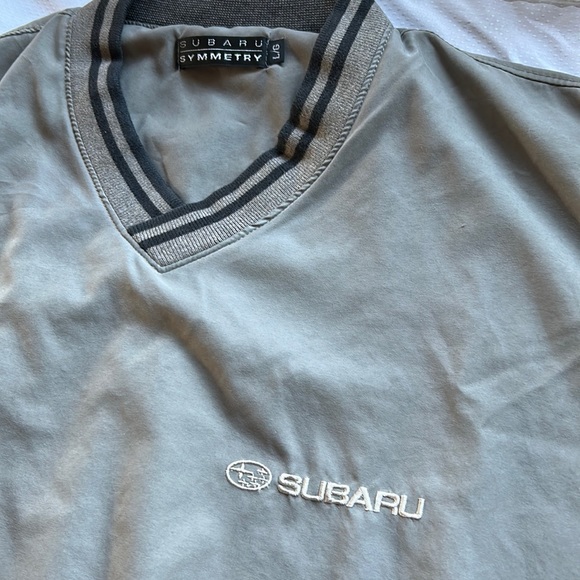 Vintage Subaru Pullover Shirt Symmetry AWD Golfing Light Sweater Outdoors Hiking - Picture 2 of 6
